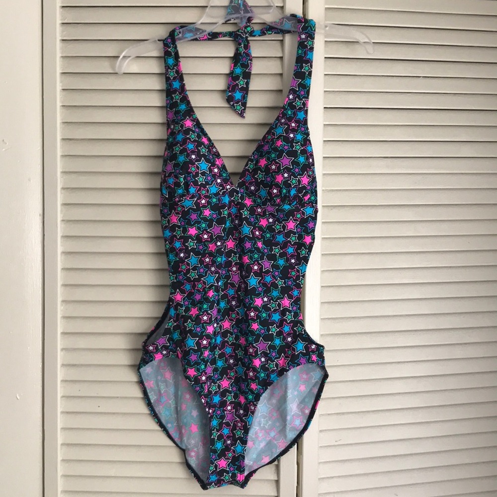 Kaligurlz halter star swimsuit w cut out sides